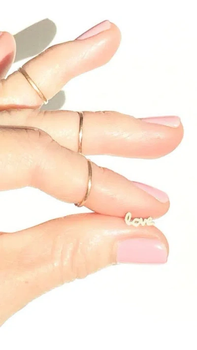 Elliot Young "use Your Words" 14k Gold Stud Earrings
