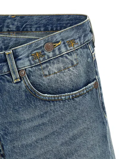 R13 Belt Loop Shorts In Blue
