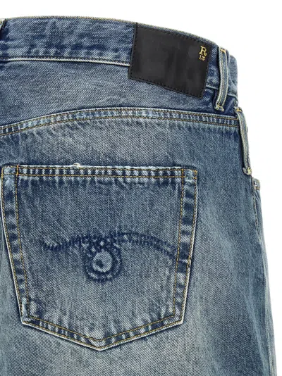 R13 Belt Loop Shorts In Blue