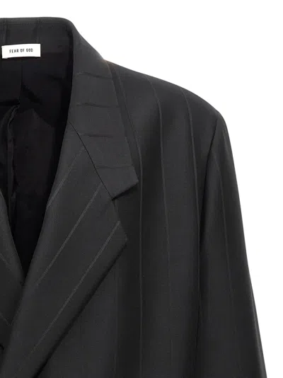 Fear Of God Casual Blazer With Striped Pattern And Button Cuffs