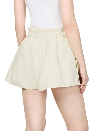 Moncler Elastic Waist Shorts In Neutral