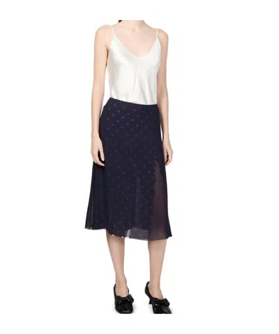 Acne Studios Iranee Polka Dot Sheer Midi Skirt