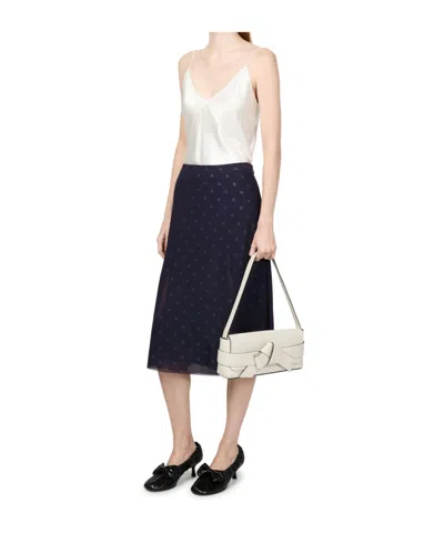 Acne Studios Iranee Polka Dot Sheer Midi Skirt