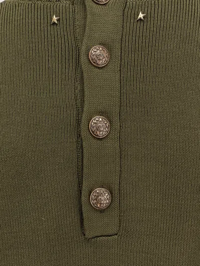 Golden Goose Deluxe Brand Button Detailed Knitted Top In Green