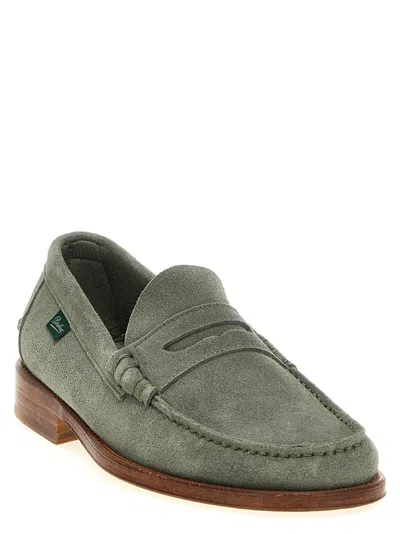 Paraboot Penny Strap Loafers Round Toe In Green