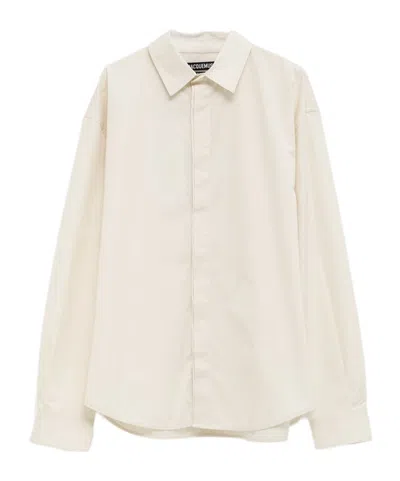 Jacquemus Camicia Henri Con Ricamo Sul Retro In White