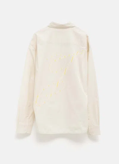 Jacquemus Camicia Henri Con Ricamo Sul Retro In White