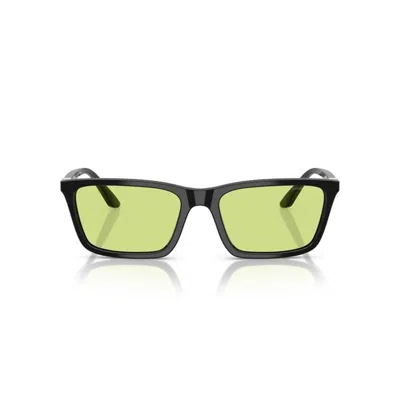 Emporio Armani Rectangular Sunglasses In Black