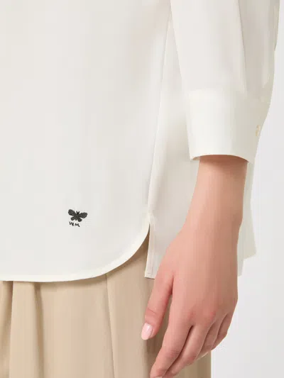 Weekend Max Mara Flared Poplin Shirt In Neutral