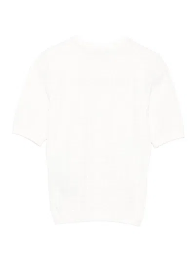 Balmain Pb Labyrinth Knit Top In White