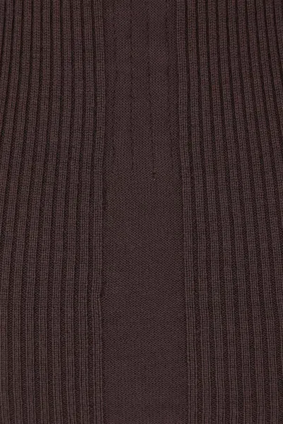 Rick Owens Ribbed Open-back Top In Nude