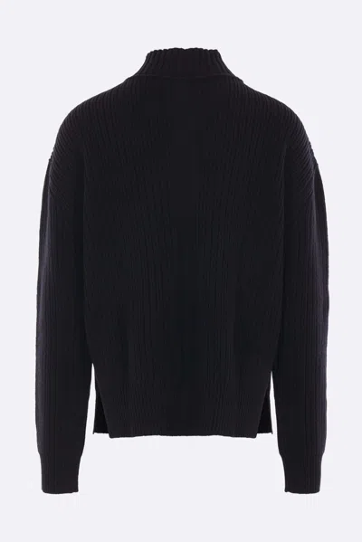 Rick Owens High-neck Sweater In Blue