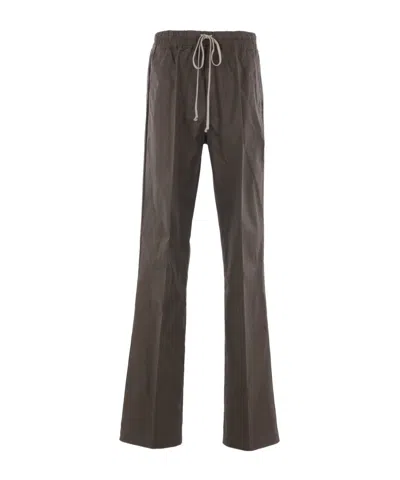 Rick Owens Elastic Waist Casual Pants In Brown