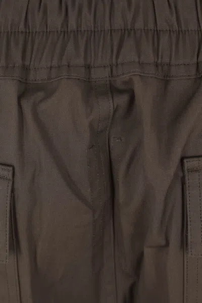 Rick Owens Elastic Waist Casual Pants In Brown