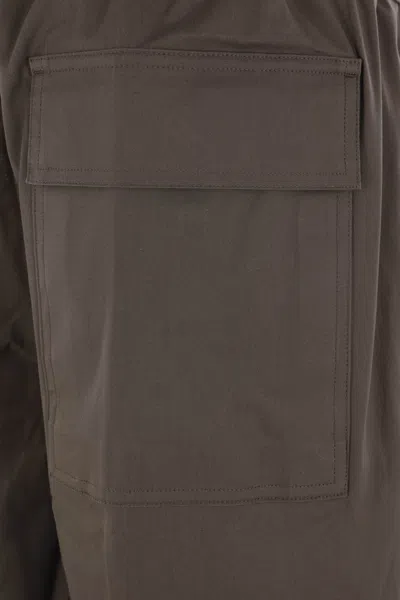 Rick Owens Elastic Waist Casual Pants In Brown