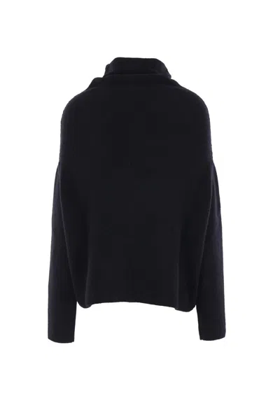 Rick Owens Long Sleeve Sweater In Blue