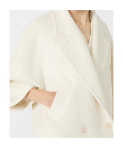 Max Mara Wool And Cashmere Cropped Jacket In Neutral