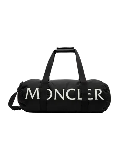 Moncler Black Duddle Gym Weekender Duffle Bag