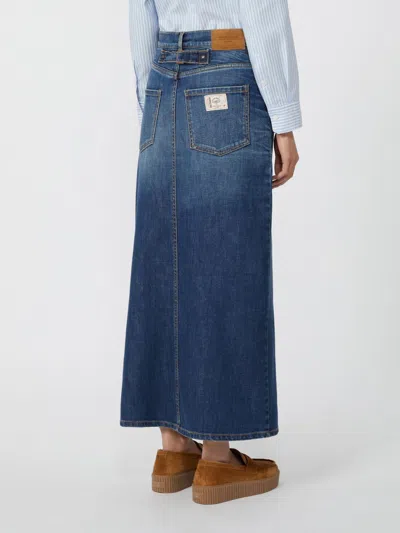 Weekend Max Mara Denim 5-pocket Skirt In Blue