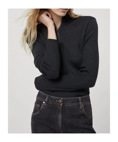 Brunello Cucinelli Ribbed-knit Wool-blend Top