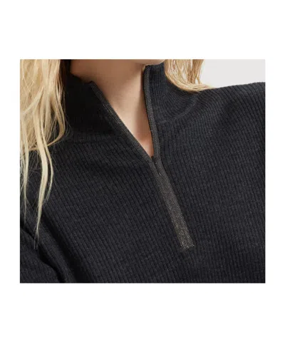 Brunello Cucinelli Ribbed-knit Wool-blend Top