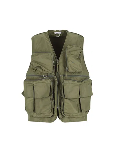 Hed Mayner Sleeveless Utility Jacket With Front Zip