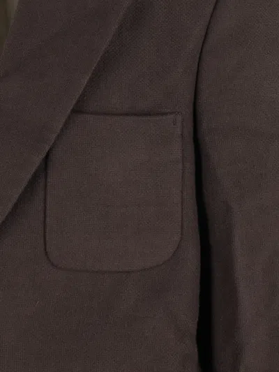 Our Legacy Linen Single Breasted Blazer, Brown, Notch Lapel
