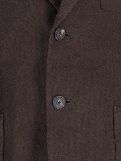 Our Legacy Linen Single Breasted Blazer, Brown, Notch Lapel
