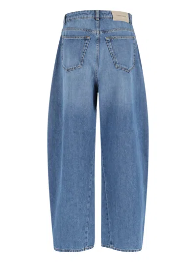 Givenchy Cocoon Logo-patch Jeans In Blue