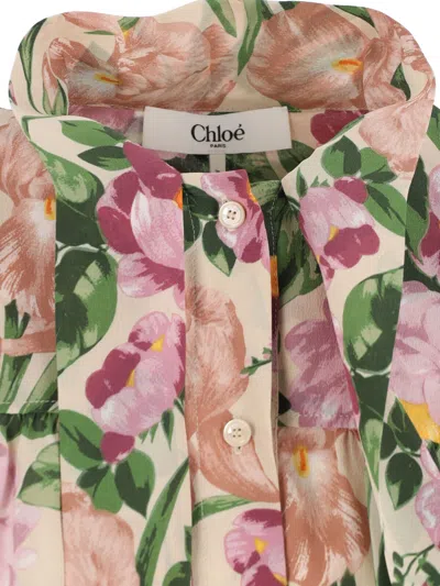 Chloé Chloe Printed Crepe Shirt