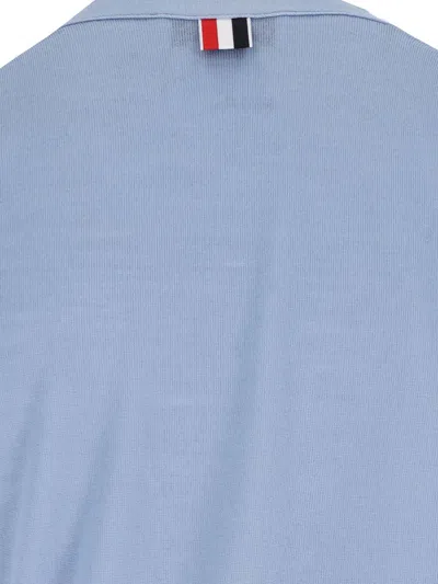 Thom Browne Virgin Wool Cardigan 4-bar In Blue