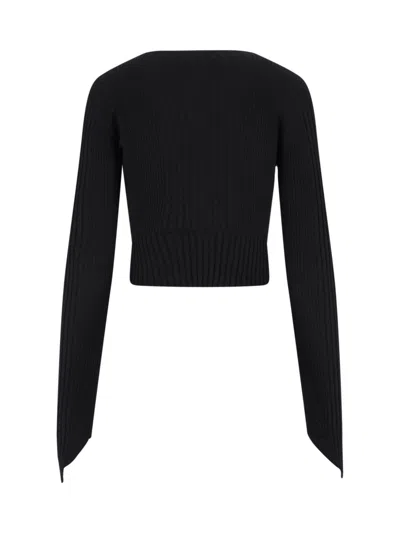 Vivienne Westwood Cropped Fitted Knit Sweater With Button Placket