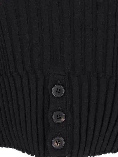 Vivienne Westwood Cropped Fitted Knit Sweater With Button Placket