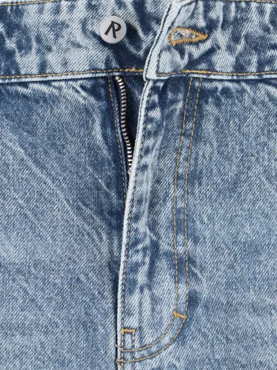 Represent Straight Leg Trousers With Distressed Style In Blue
