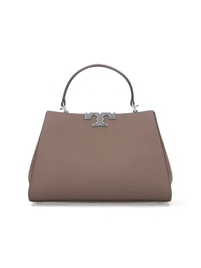Tory Burch Eleanor Hand Bags Grey In Brown