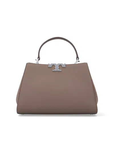 Tory Burch Eleanor Hand Bags Grey In Brown