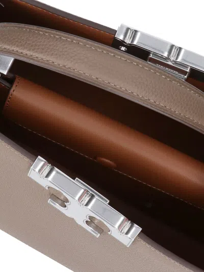 Tory Burch Eleanor Hand Bags Grey In Brown