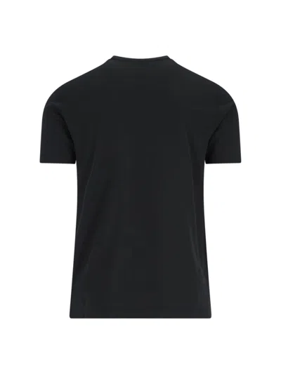 Zanone Round Neck Black Cotton T-shirt