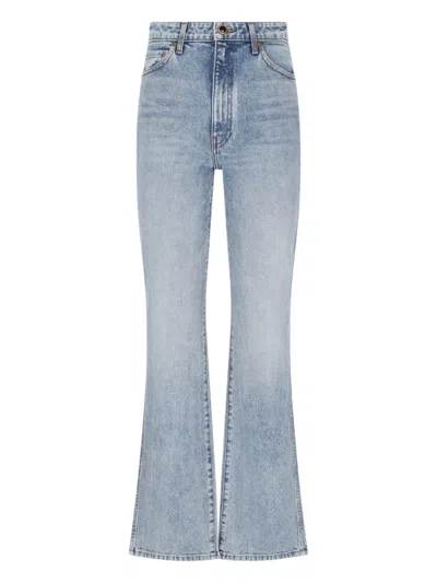 Khaite Danielle Bootcut Jeans In Blue