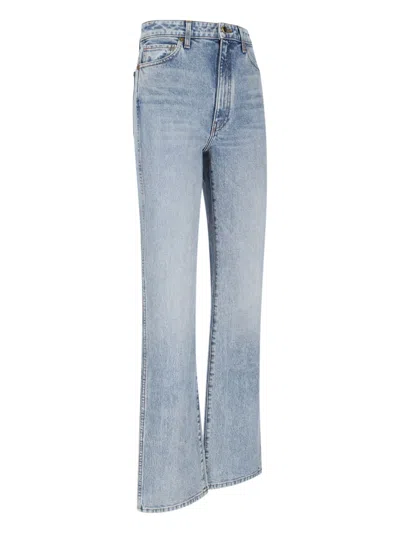 Khaite Danielle Bootcut Jeans In Blue