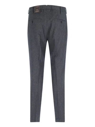 Incotex Tailored Grey Virgin Wool Chinos In Gray