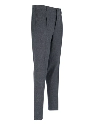 Incotex Tailored Grey Virgin Wool Chinos In Gray