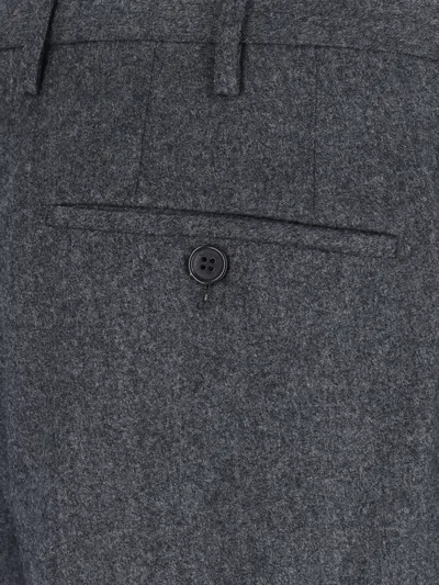 Incotex Tailored Grey Virgin Wool Chinos In Gray