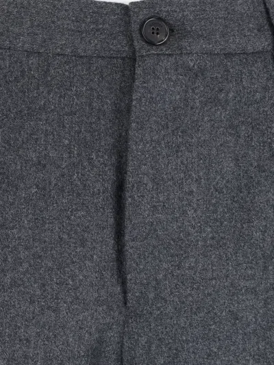 Incotex Tailored Grey Virgin Wool Chinos In Gray