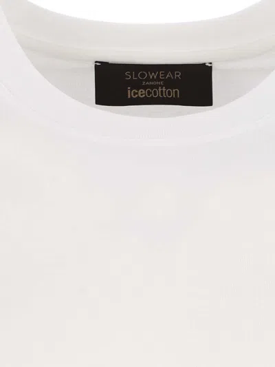 Zanone Classic Round Neck T-shirt In Soft White Cotton