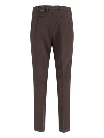 Incotex Pleated Chino Trousers In Brown