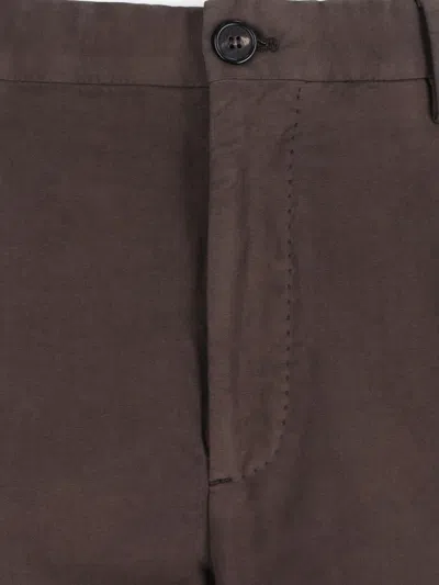 Incotex Pleated Chino Trousers In Brown