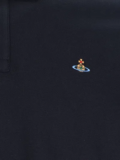 Vivienne Westwood Classic Cotton Pique Polo Shirt In Black