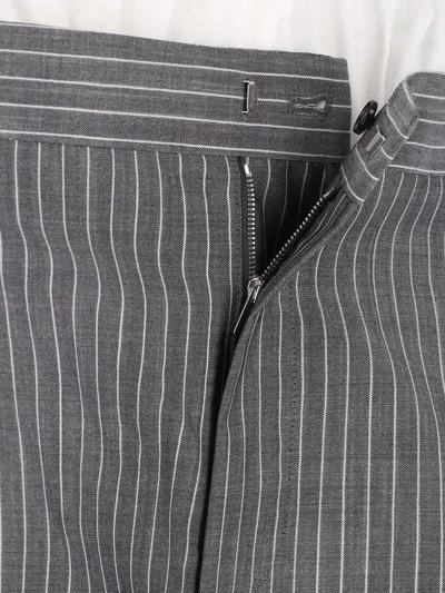 Hed Mayner Wide-leg Trousers In Virgin Wool And Mohair Blend In Gray