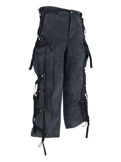Magliano Straight Trousers With Adjustable Straps And Pockets